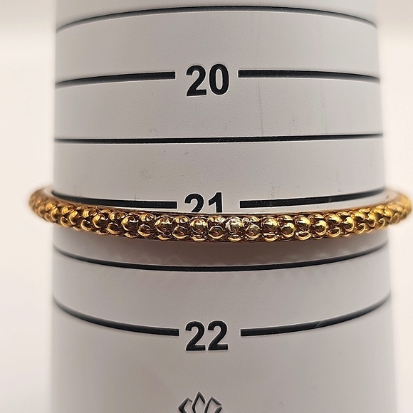 Goldtone Multi-textured Bangles - Picture 6 of 8